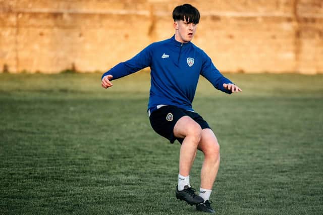 Defender Jay Riley has impressed during training with Institute. The young full-back is on-loan from Coleraine for the remainder of the season.
