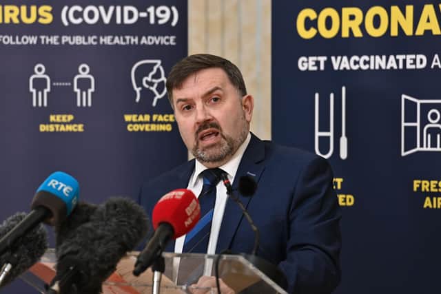 Health Minister Robin Swann took legal advice on how he can "replace the bulk of remaining Covid-19 restrictions".   Pic Colm Lenaghan/ Pacemaker