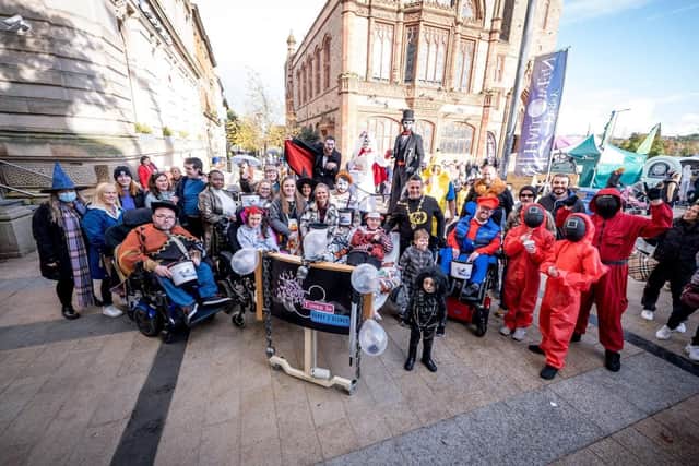 The Derry to Disney campaign after their Hallowe'en bed push along the Quay