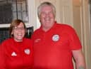 Karen Pyne with the late great Hugh Curran.