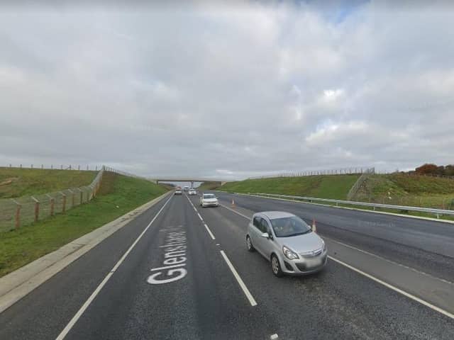 The 8m 'The Ancient' sculpture will overlook this stretch of the A6 if approved.