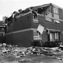 The aftermath of the devastating explosion at Kildrum Gardens in 1988.