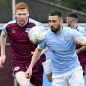 Derry City's Danny Lafferty playing in midfield at Drogheda United, during pre-season. Picture by Kevin Morrison/Event Images & Video