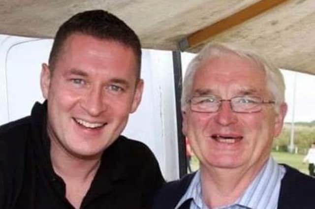 Colr Johnny McGuinness, pictured with his late father, Colr Bernard McGuinness.