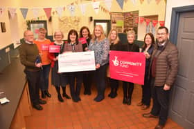 (L-R) Edward Robinson, Brighter Ballymagorry Development Group, Noelle Hall, Artigarvan Community Response, Anne Bradley, Plum Club, Caroline Lynch, Learmount Community Development Group, Bronagh Kearney, Glenelly Development Trust, Lorraine Gallen, The National Lottery Community Fund, Catriona Doughty, Learmount Community Development Group, Teresa McGaughey, Dennett Interchange, Susan Doherty, DCSDC, and Philip O’Kane, RAPID, (MMaryy x)