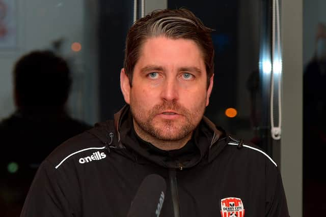 Derry City manager Ruaidhri Higgins.