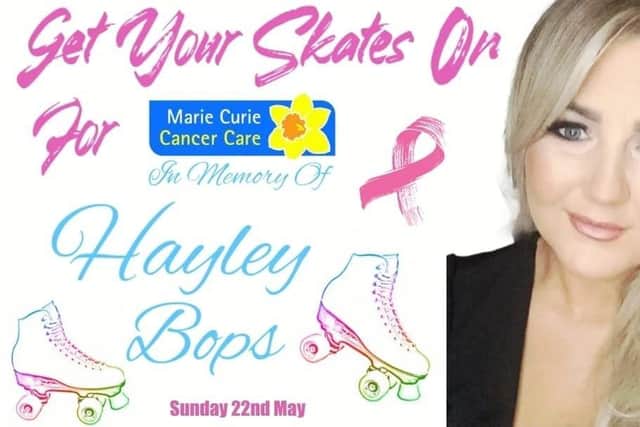 'Get Your Skates On' for Marie Curie in memory of Derry mum Hayley Rodgers.