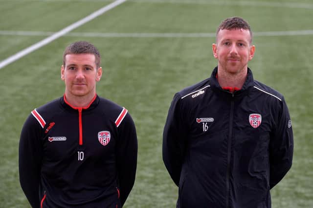 Brothers Patrick and Shane McEleney pictured at the Brandywell.