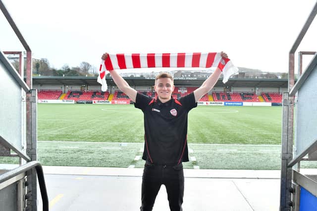 FEELS LIKE HOME . . .  Brandon Kavanagh has settled in well at Derry.