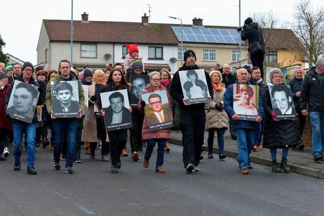 Members of the Bloody Sunday families commemorate the victims on the 50th anniversary.
