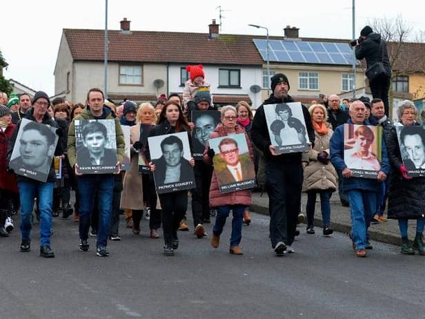 Members of the Bloody Sunday families commemorate the victims on the 50th anniversary.