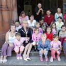 2006: The then Mayor of Derry Helen Quigley, with children from Chernobyl, host familes and members of the Foyle and Inishowen Branch of Chernobyl Childrens Project International at a reception in the Guildhall. (3006C23)