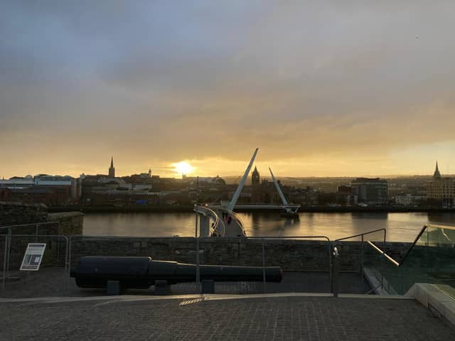 Derry city centre from Ebrington.