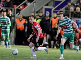 Stephen Bradley was impressed by the performance of former Hoops midfielder Brandon Kavanagh. Photo by Kevin Moore.