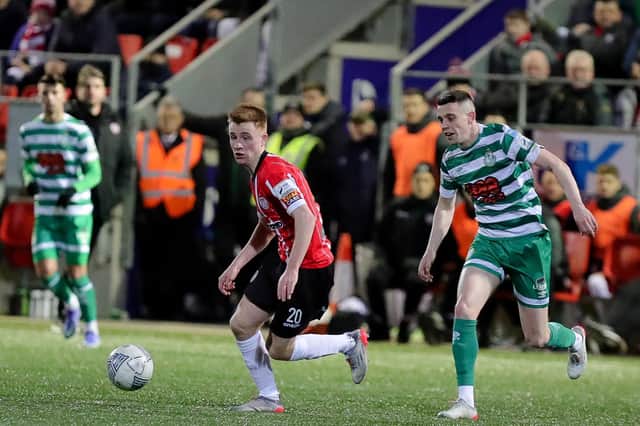Stephen Bradley was impressed by the performance of former Hoops midfielder Brandon Kavanagh. Photo by Kevin Moore.