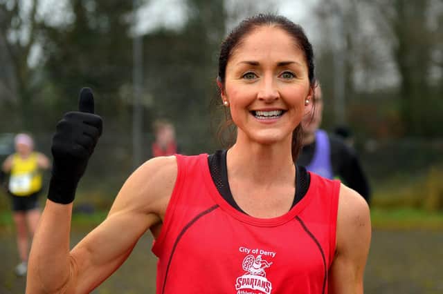 City of Derry's Catherine Whoriskey who won a thrilling gold at NI\Ulster Cross Country Championships at Gransha on Saturday.