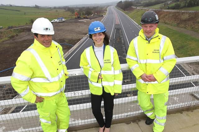 Infrastructure Minister, Nichola Mallon has visited the £220million Flagship A6 Dungiven to Drumahoe Dualling Scheme to mark the significant progress made on this strategic project.