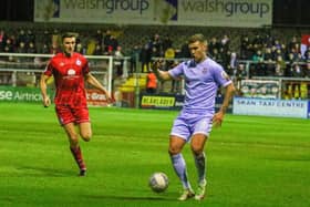 Goalscorer Patrick McEleney in action against Shelbourne at Tolka Park. Photographs by Kevin Moore.