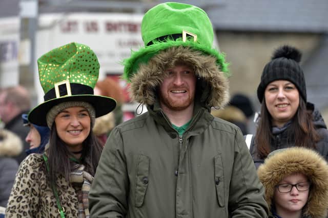 Happy spectators at a previous St. Patrick’s Day parade in Buncrana.  DER1118GS019