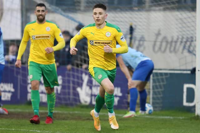 Cliftonville frontman Ryan Curran has been in outstanding goalscoring form this season. Picture by Philip Magowan/Presseye
