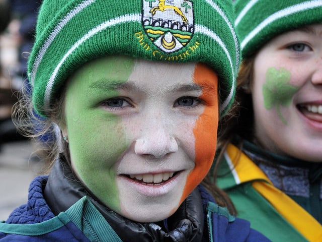 Buncrana GAA player Ava McGonagle pictured at the St. Patrick’s Day parade in Buncrana on Saturday afternoon last. DER1118GS029