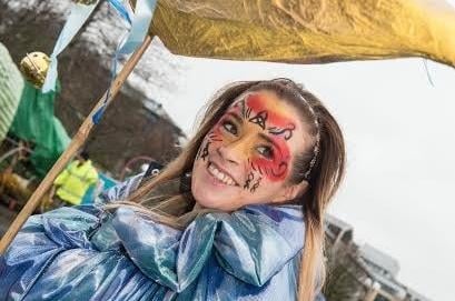Emma Harkin from the YMCA pictured during Derry City and Strabane District Council’s the annual Spring Carnival on St. Patrick’s Day in Derry-Londonderry. Picture Martin McKeown. Inpresspics.com. 17.03.17