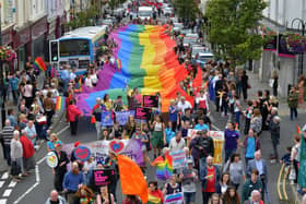 A previous Foyle Pride parade in Derry.