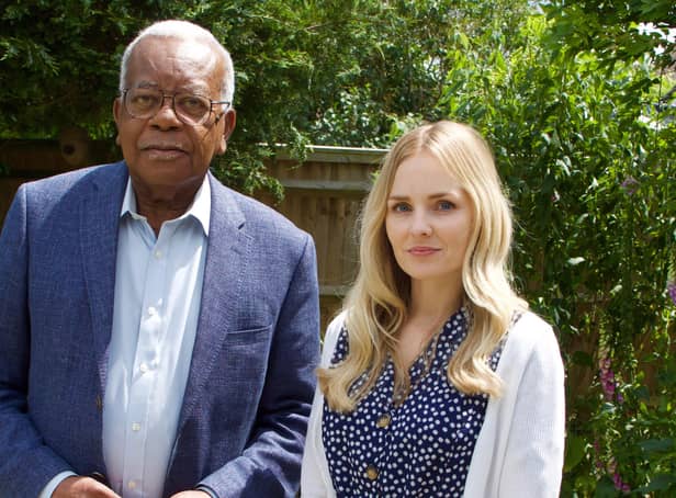 Trevor McDonald with PC Andrew Harper's widow Lissie Harper