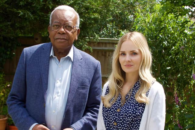 Trevor McDonald with PC Andrew Harper's widow Lissie Harper