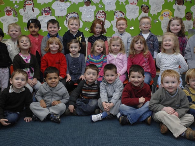 The morning class at Lisnagelvin Nursery School. INLS0311-153KM