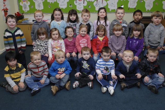 The afternoon class at Lisnagelvin Nursery School. INLS0311-154KM