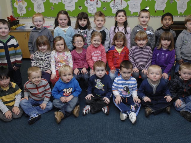 The afternoon class at Lisnagelvin Nursery School. INLS0311-154KM