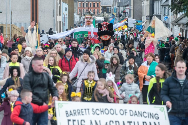 STRABANE: The main Festival parade event will make its way through the town on Thursday March 17 at 2pm. Diversions will be in place between 1.30pm until 3.30pm on a number of roads. The parade will depart from Holy Cross College and travel along Melmount Road onto Bridge Street and over Strabane Bridge before making its way to Market Street, Abercorn Square, Railway Street and finishing at Dock Street/Canal Street.