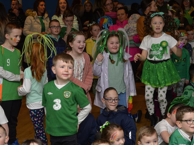 Children enjoy the fun at the Gasyard St Patrick’s Day family fun day. DER1219GS-014
