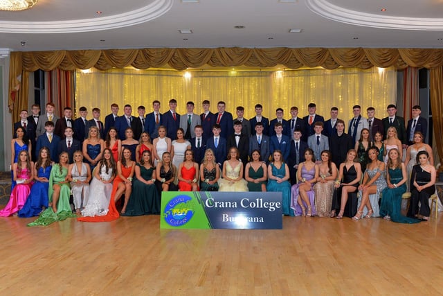 Sixth form students pictured at the Crana College Formal held in the Inishowen Gateway Hotel on Wednesday evening last.  Photo: George Sweeney.  DER2211GS – 041