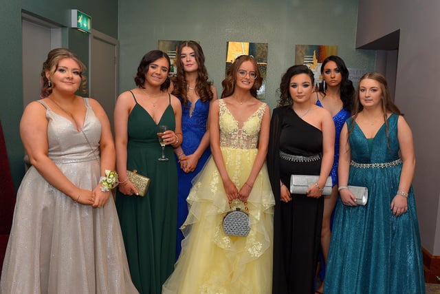 Sixth form students pictured at the Crana College Formal held in the Inishowen Gateway Hotel on Wednesday evening last.  Photo: George Sweeney.  DER2211GS – 029