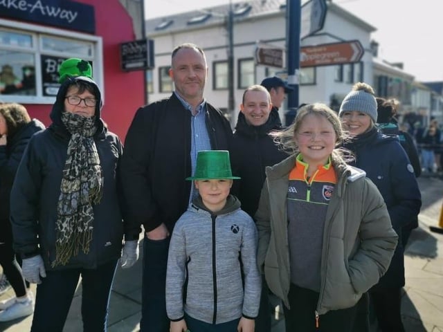 The McColgan and Sullivan families at Moville.