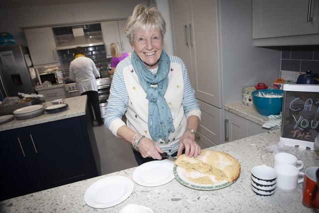 ST. PATRICK IN THE FOUNTAIN!. . . . . .The Lady Herself Jeanette Warke busy in the kitchen during Thursdayâ€TMs Cathedral Youth Club St. Patrickâ€TMs Day festivities. The cross-community event saw music, Irish stew, apple tart and cream, the Clubâ€TMs famous 7-piece fry and bingo with great prizes just some of the offering on the day. (Photos: Jim McCafferty Photography)