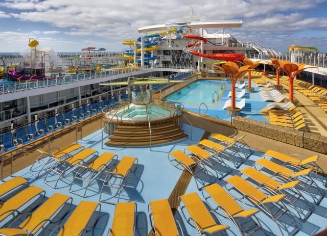 A vibrant pool deck with Caribbean vibes, live music and more is on deck aboard Wonder of the Sea.