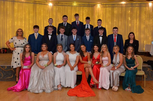 Teachers Miss Sue McSheffrey and Miss Tanya Morrison pictured at the Crana College Formal held in the Inishowen Gateway Hotel on Wednesday evening last. Photo: George Sweeney. DER2211GS – 045