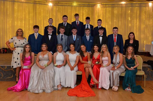 Teachers Miss Sue McSheffrey and Miss Tanya Morrison pictured at the Crana College Formal held in the Inishowen Gateway Hotel on Wednesday evening last.  Photo: George Sweeney.  DER2211GS – 045