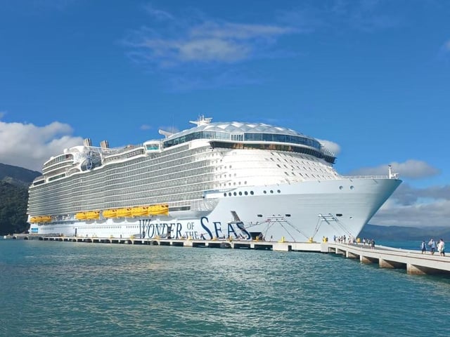Wonder of the Seas alongside at Labadie, Haiti