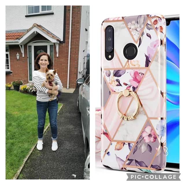 The picture on the left is Seanna's screensaver and is a picture of her mum. The picture on the right is the phone Seanna lost.