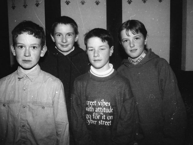 Scoil Naomh Treasa, Tiernasligo, who came third in an Inishowen Irish language quiz in March 1997.