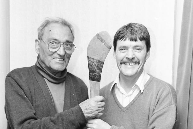 FATHER AND SON: Derry gaels Tommy and Seán Mellon.