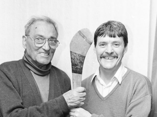 FATHER AND SON: Derry gaels Tommy and Seán Mellon.