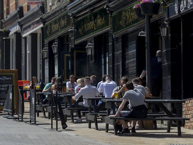 Rosie Joe's in Upper Waterloo Street has outside seating and a great view of the street. Photo: George Sweeney. DER2128GS – 050
