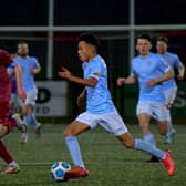 Liverpool bound teenage winger Trent Kone-Doherty in action for Derry City against Institute during a preseason friendly.