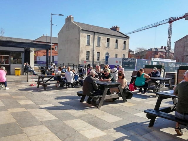 The Embankment Bar and Grill in Ebrington has outside seats and a sheltered, heated area for when the temperature drops later in the day.