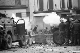 The British Army at William Street on Bloody Sunday.
